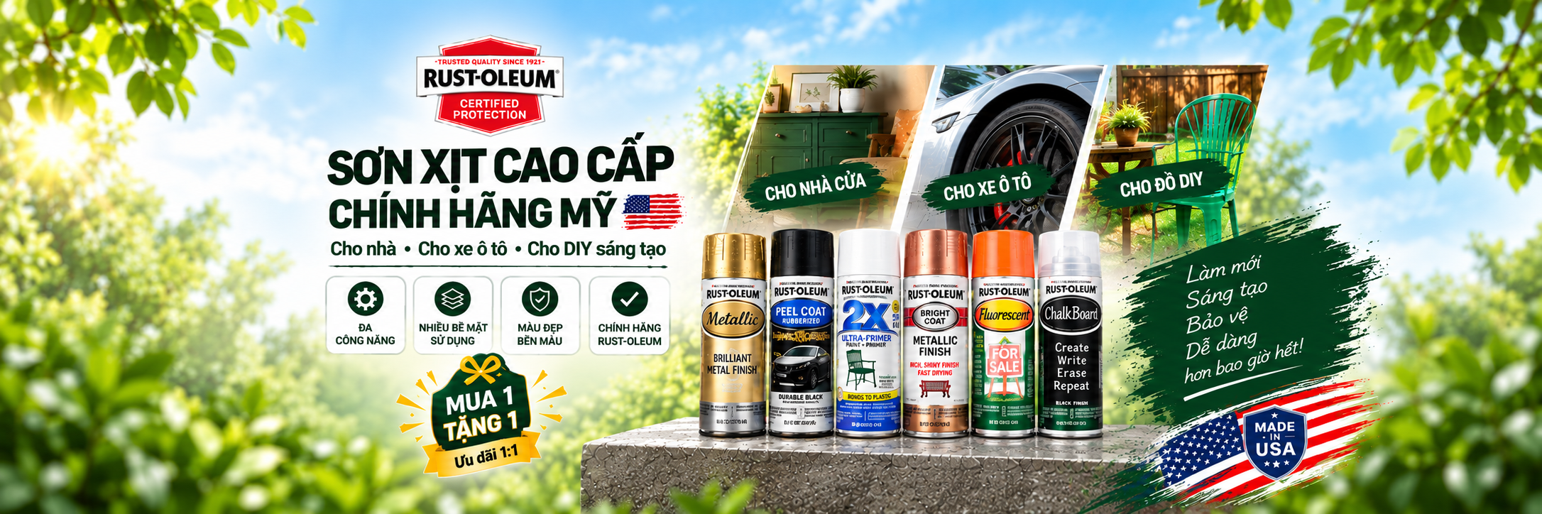 Rust-Oleum sơn xịt số 1 Hoa Kỳ